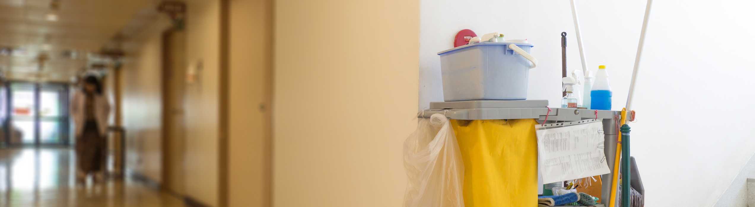 Hallway cleaned by Anago Nashville corporate cleaning.