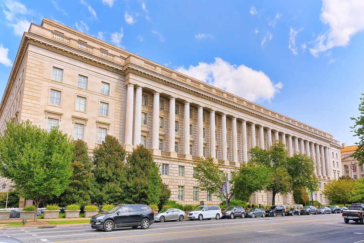 street view of white government building